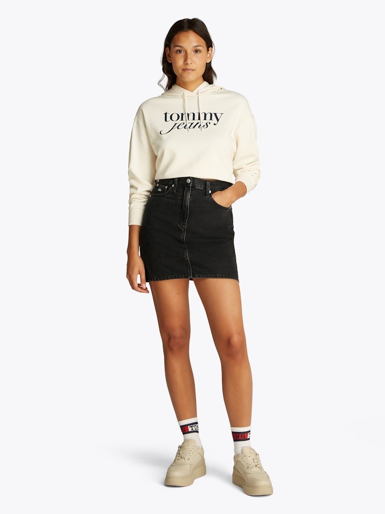 Tommy Hilfiger Denim Siyah Kadın Düz Etek - DW0DW212751BZ