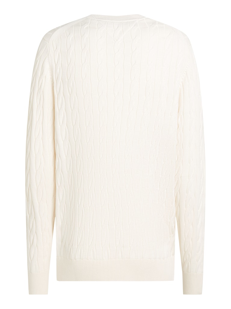 Tommy Hilfiger Erkek Ekru  O Yaka  Triko