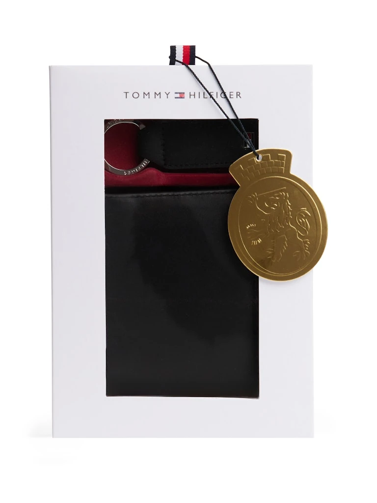 Tommy Hilfiger Erkek Deri Cüzdan ve Anahtarlık Hediye Kutusu
