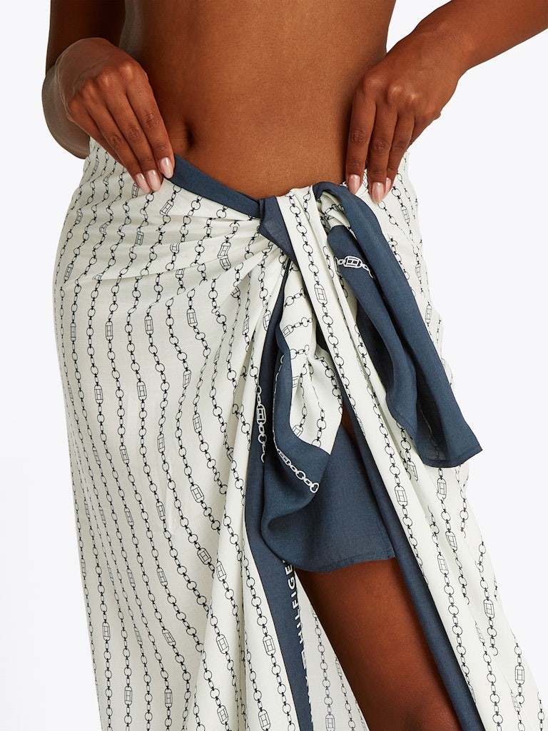 Tommy Hilfiger Modal Beyaz Kadın Pareo - UW0UW058620LB