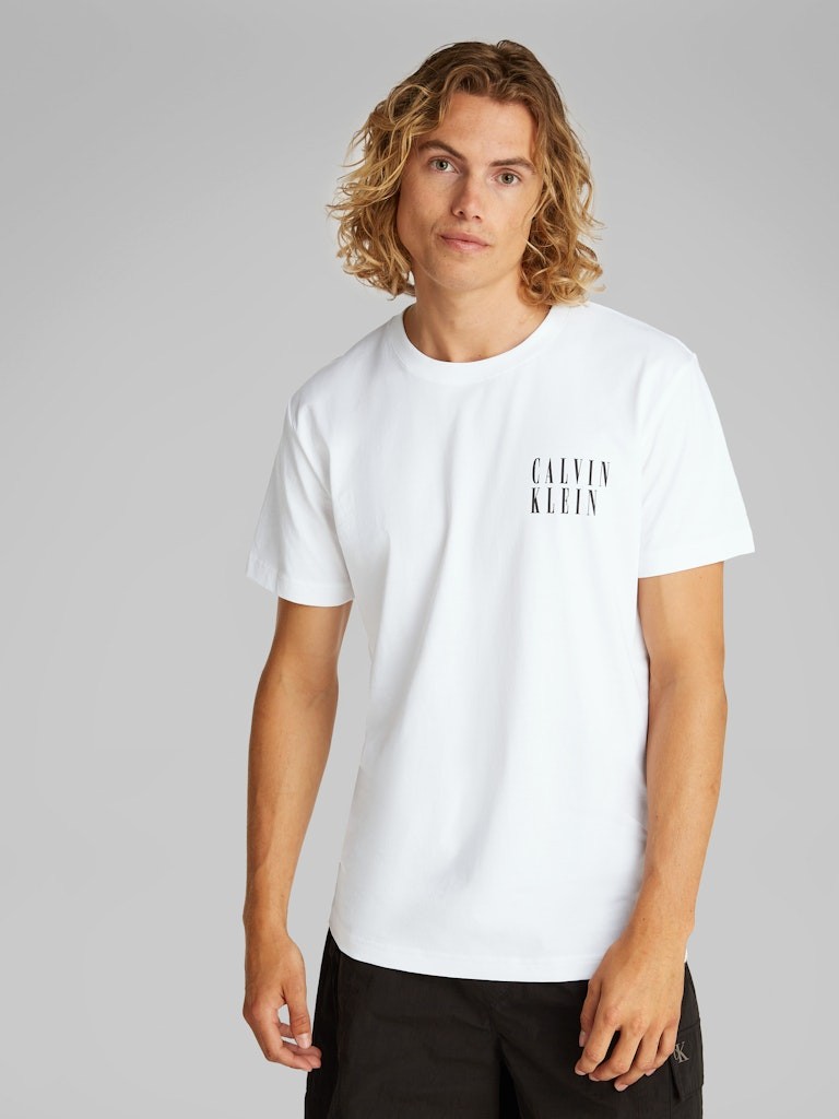 Calvin Klein Rejeneratif Pamuk Beyaz Erkek Kısa Kollu T-Shirt - J30J327478YAF