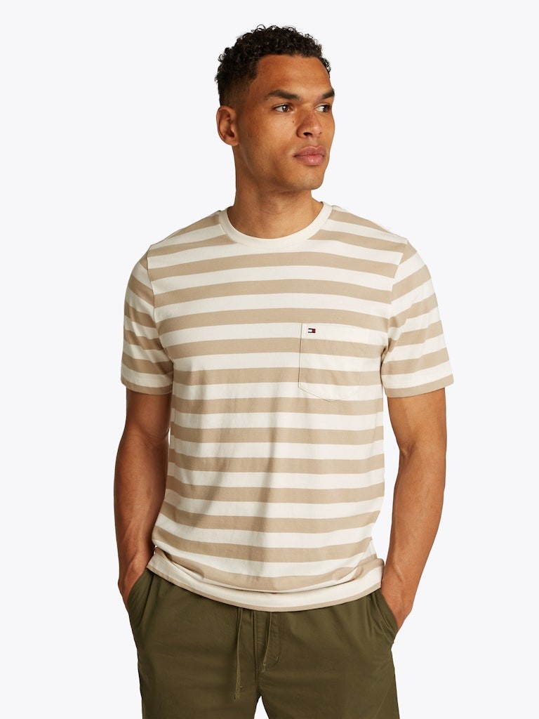 Tommy Hilfiger Pamuk Beyaz Erkek Kısa Kollu T-Shirt - MW0MW372830FA