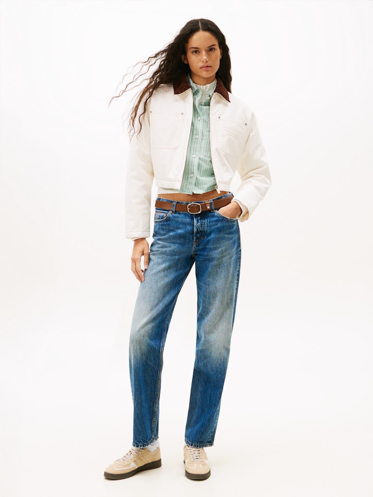 Tommy Hilfiger Kadın Mavi  Düz Kesim Kira Jean Pantolon