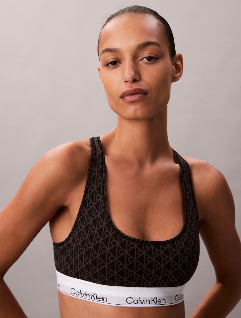 Calvin Klein Kadın Siyah Pamuk Spor  Sütyen