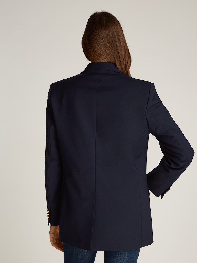 Tommy Hilfiger Pamuk Lacivert Kadın Blazer Ceket