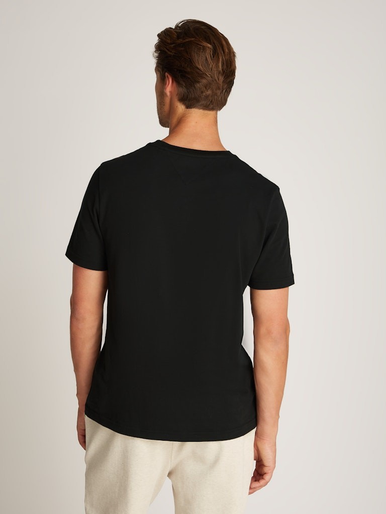 Tommy Hilfiger Bisiklet Yaka Siyah Erkek T-Shirt - MW0MW37267BDS