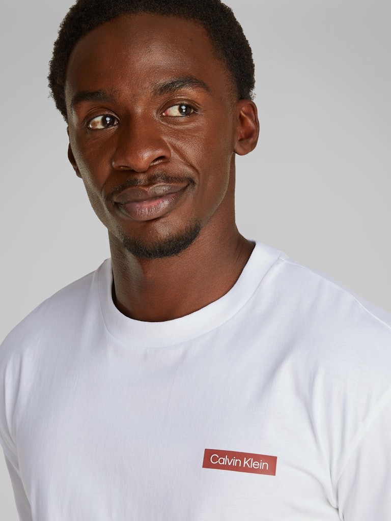 Calvin Klein Rejeneratif Pamuk Beyaz Erkek Kısa Kollu T-Shirt - K10K114158YAF