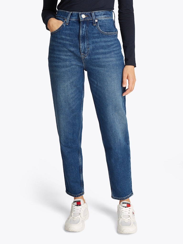 Tommy Hilfiger Denim Mavi Kadın Tapered Mom Jean Pantolon - DW0DW192441BK