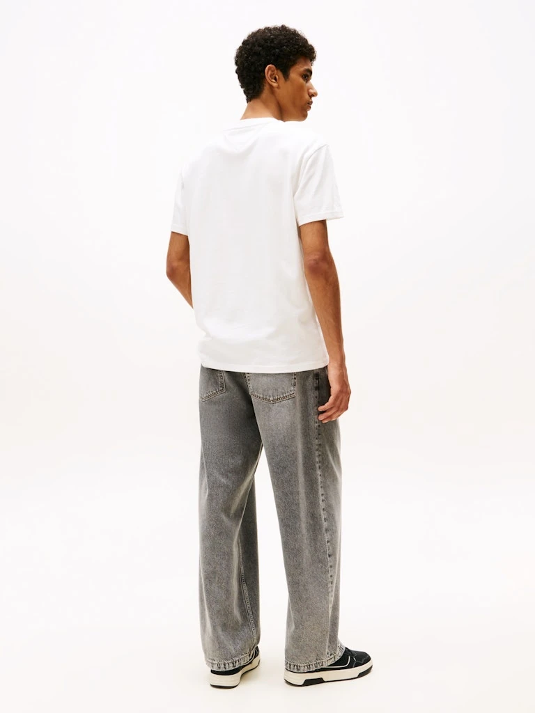 Tommy Hilfiger Erkek O Yaka Beyaz T-Shirt