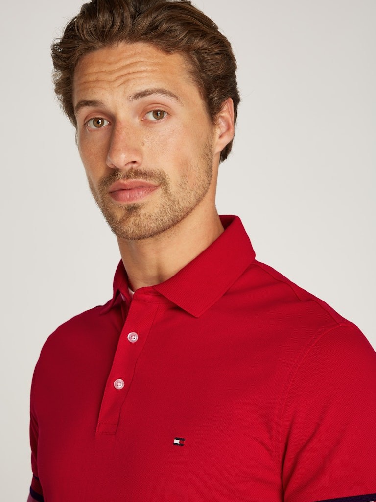 Tommy Hilfiger Erkek Kırmızı Polo Yaka T-Shirt - MW0MW37518XLD