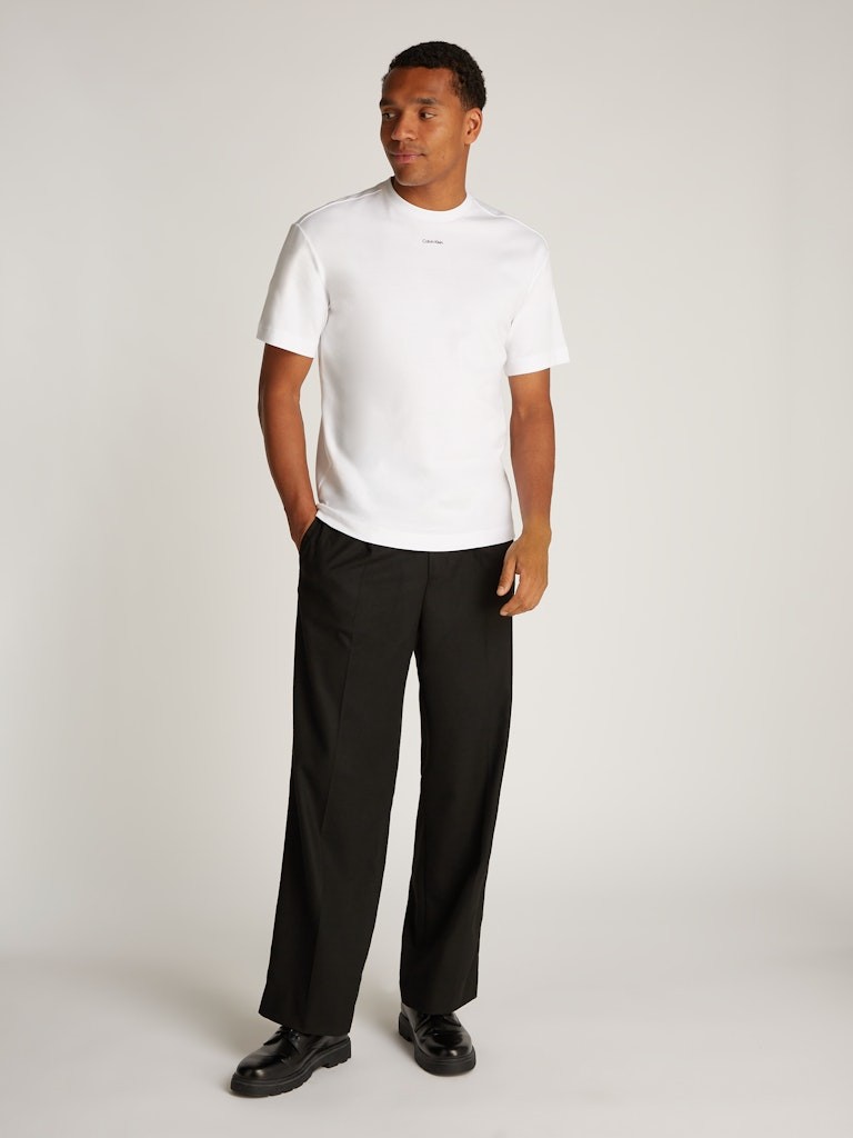 Calvin Klein Rejeneratif Pamuk Beyaz Erkek Kısa Kollu T-Shirt - K10K112487YAF
