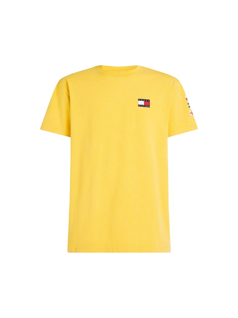 Tommy Hilfiger Organik Pamuk Sarı Erkek Kısa Kollu Yelkenci T-Shirt