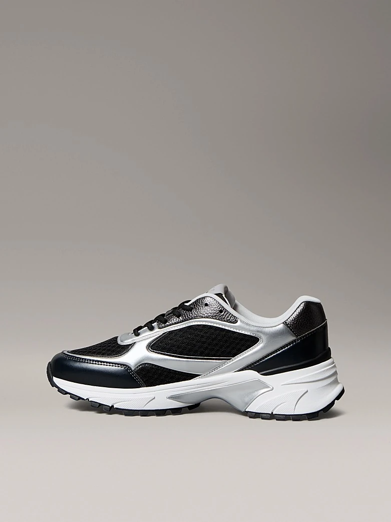 Calvin Klein Erkek Siyah Kalın Taban Runner Sneakers