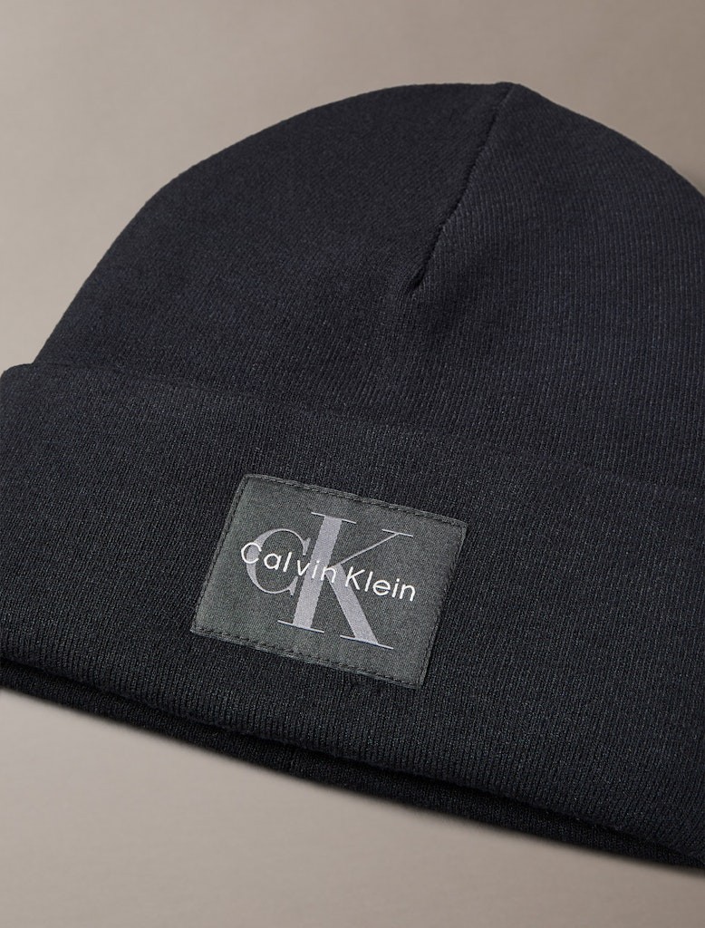 Calvin Klein Erkek Siyah Bere Şapka