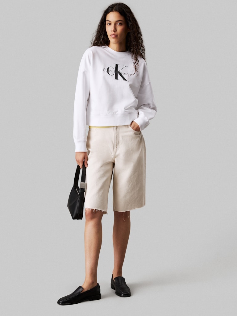 Calvin Klein Kadın Beyaz Sweatshirt