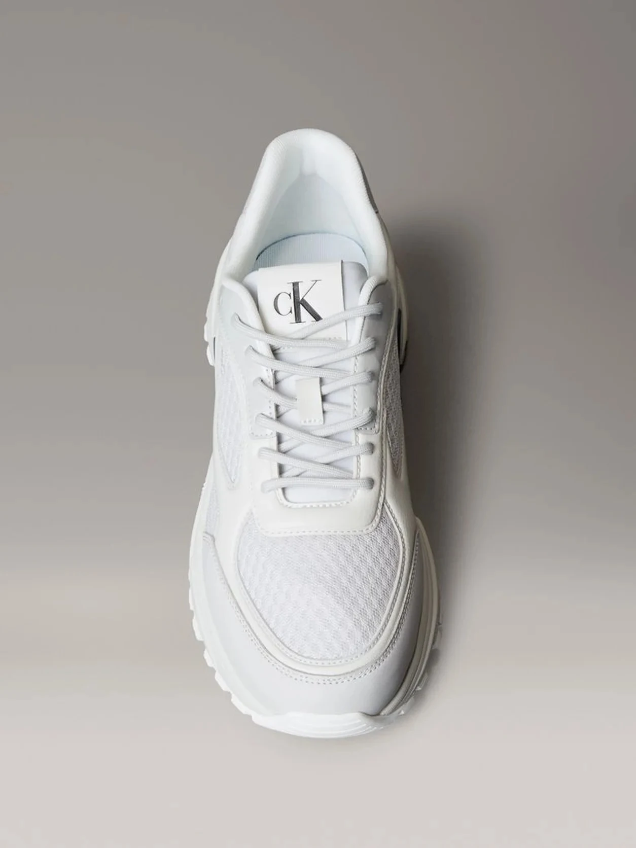 Calvin Klein Erkek Gri Kısa Taban Runner Sneakers