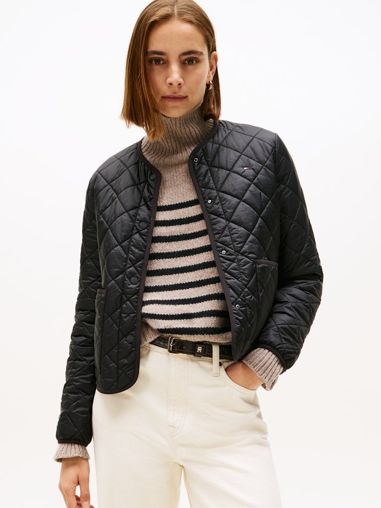 Tommy Hilfiger Kadın Siyah Padded Mont