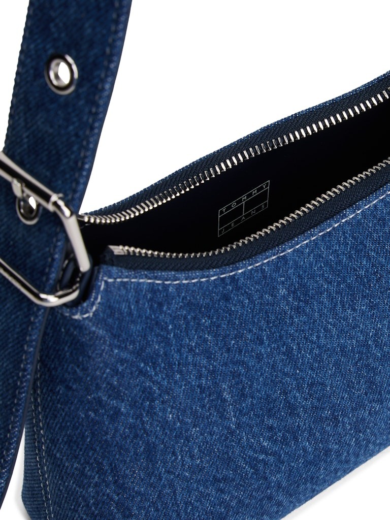 Tommy Hilfiger Kadın Mavi Denim Omuz El Çantası
