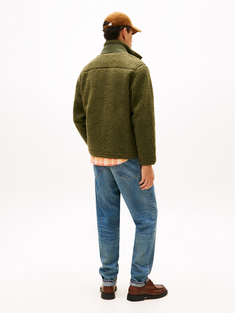 Tommy Hilfiger Erkek Tam Fermuar Yeşil Sweatshirt