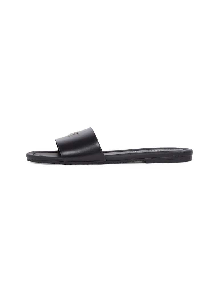 Calvin Klein Siyah Kadın Kısa Taban Tek Bantlı Sandalet - YW0YW016970GJ
