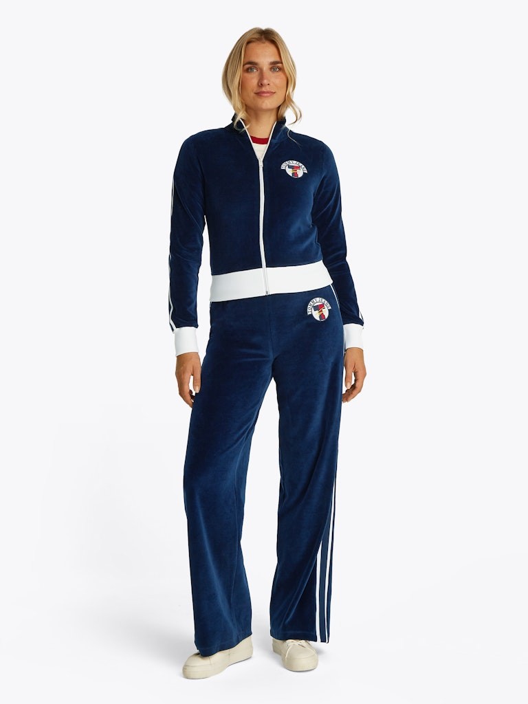 Tommy Hilfiger Velvet Side Strip Kadın Mavi Ceket - DW0DW20565DYY