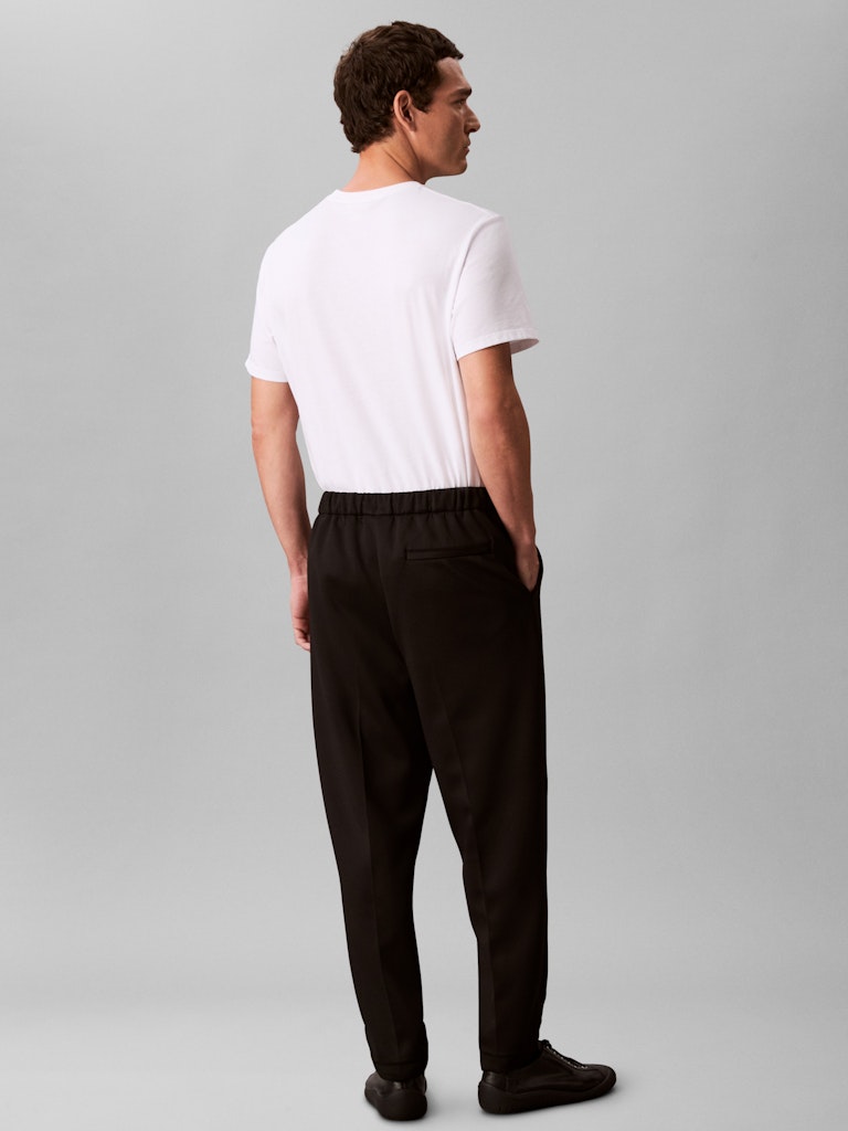 Calvin Klein Erkek Siyah Düz Paça Eşofman Altı