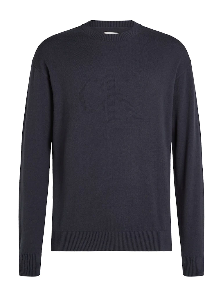 CK INTARSIA MIX STITCH SWEATER