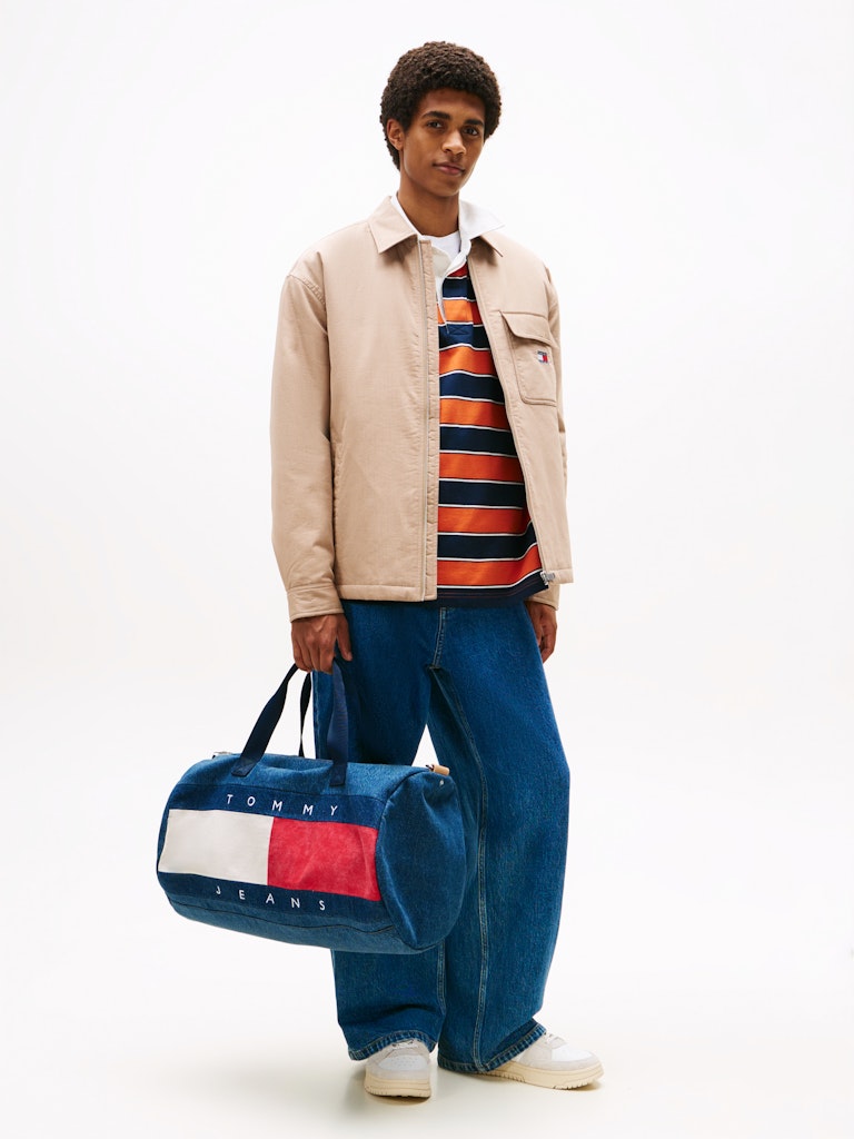 Tommy Hilfiger Erkek Denim Mavi Seyahat&Spor Çanta