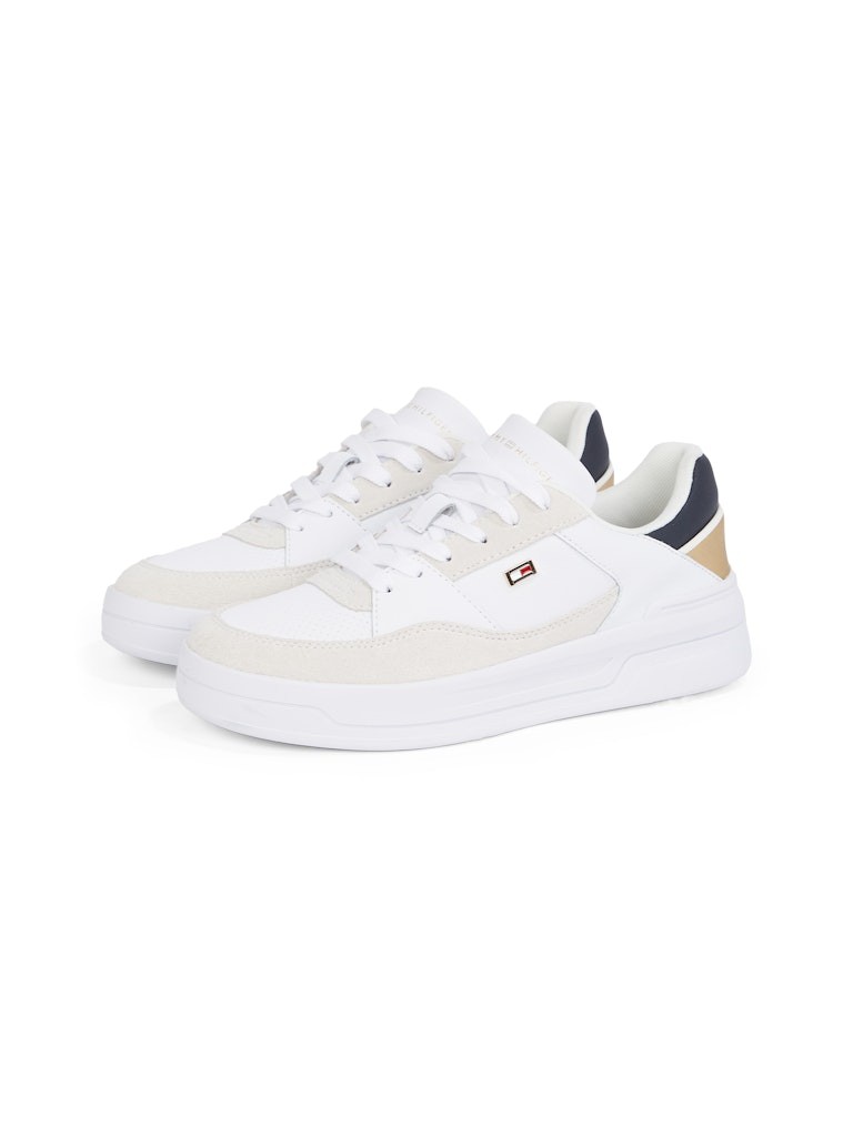 Tommy Hilfiger Beyaz Kadın Kısa Taban Sneakers - FW0FW08615YBS