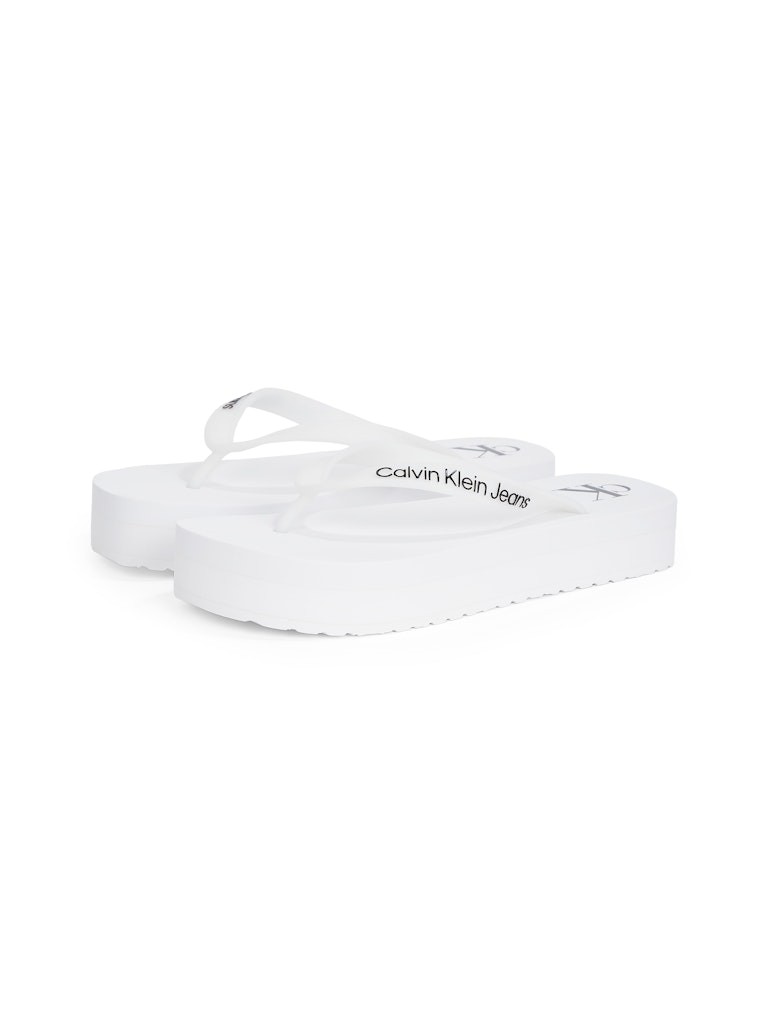 Calvin Klein Beyaz Kadın Parmak Arası Terlik - YW0YW0183001W
