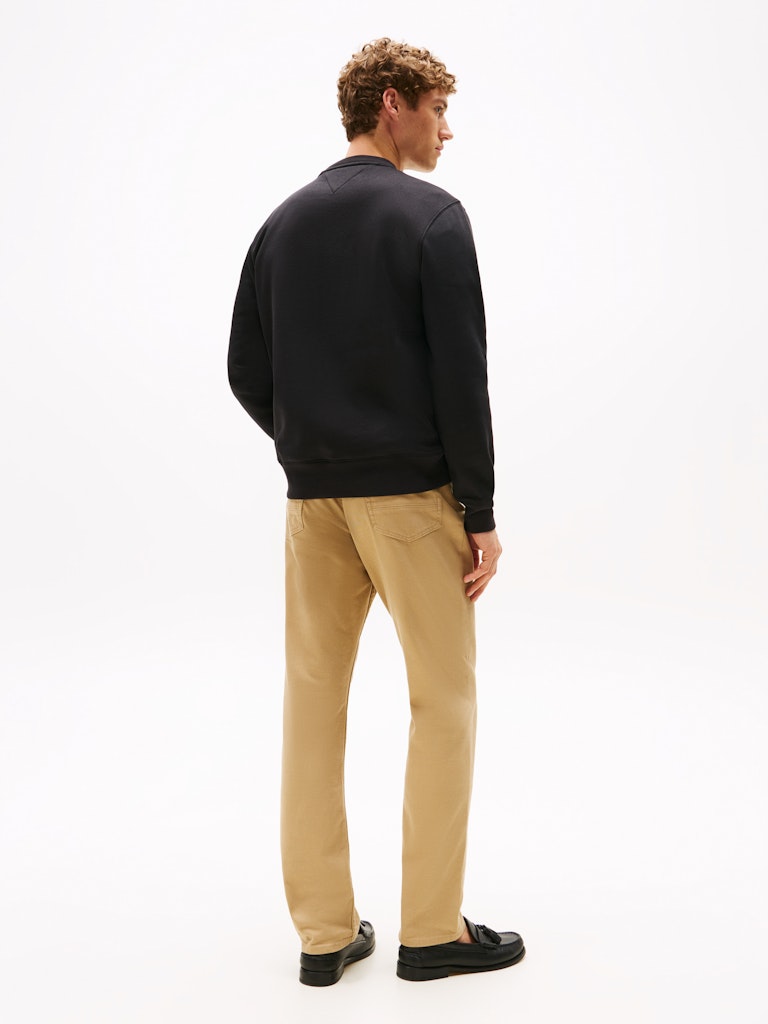 Tommy Hilfiger Erkek Siyah O Yaka Sweatshirt