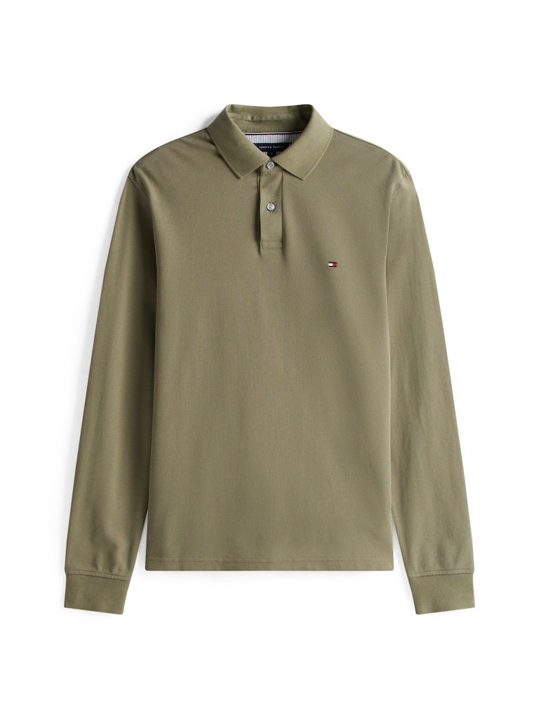 Tommy Hilfiger Erkek Haki Düğmeli Uzun Kollu Polo Yaka T Shirt - MW0MW20183PLI