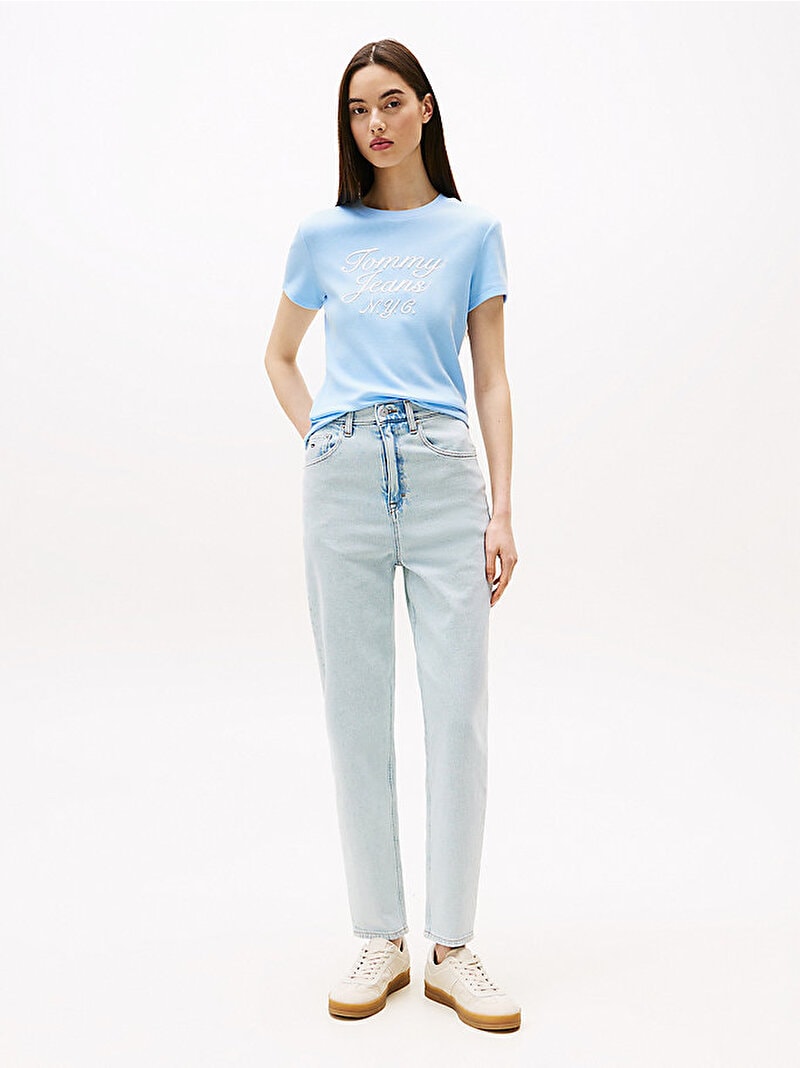 Tommy Hilfiger Kadın Mom Jean Denim Pantolon