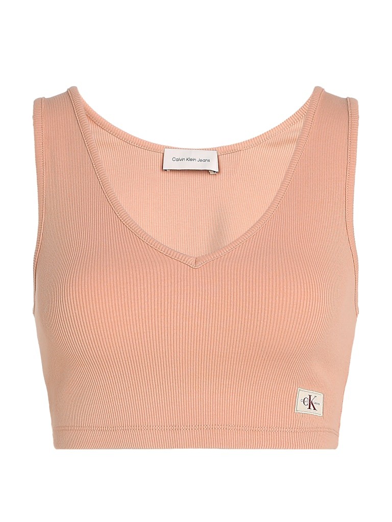 Calvin Klein Rejeneratif Pamuk Pembe Kadın Kolsuz T-shirt
