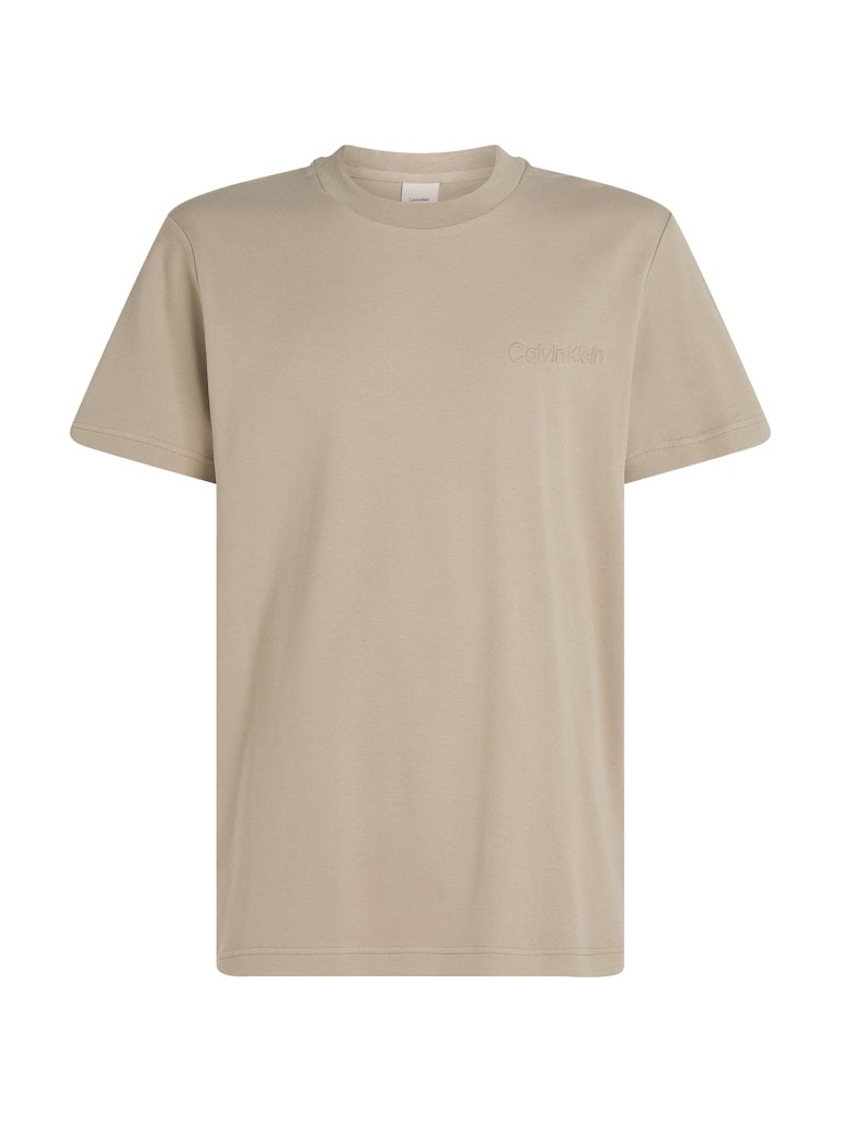 Calvin Klein Organik Pamuk Bej Erkek Kısa Kollu T-Shirt - K10K113737RAJ