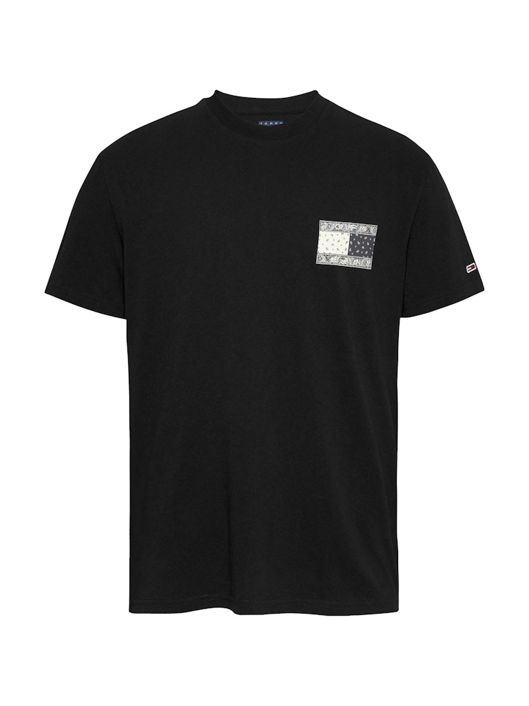 Tommy Hilfiger Rejeneratif Pamuk Siyah Erkek Kısa Kollu T-Shirt - DM0DM20774BDS