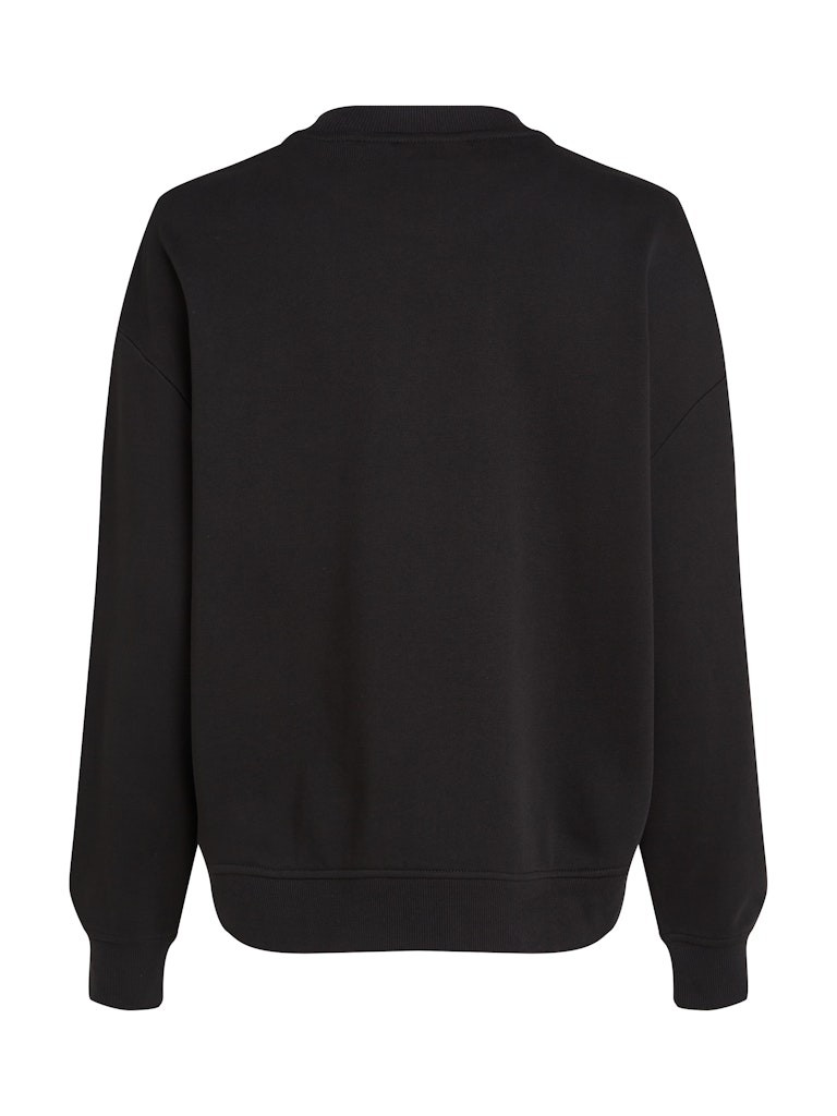 Calvin Klein Jeans Siyah Kadın Bisiklet Rahat Baskılı Sweatshirt - J20J224724BEH