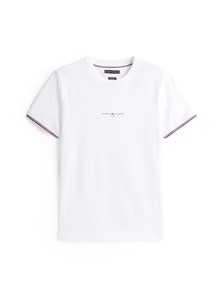 Tommy Hilfiger Rejeneratif Pamuk Beyaz Erkek Kısa Kollu T-Shirt