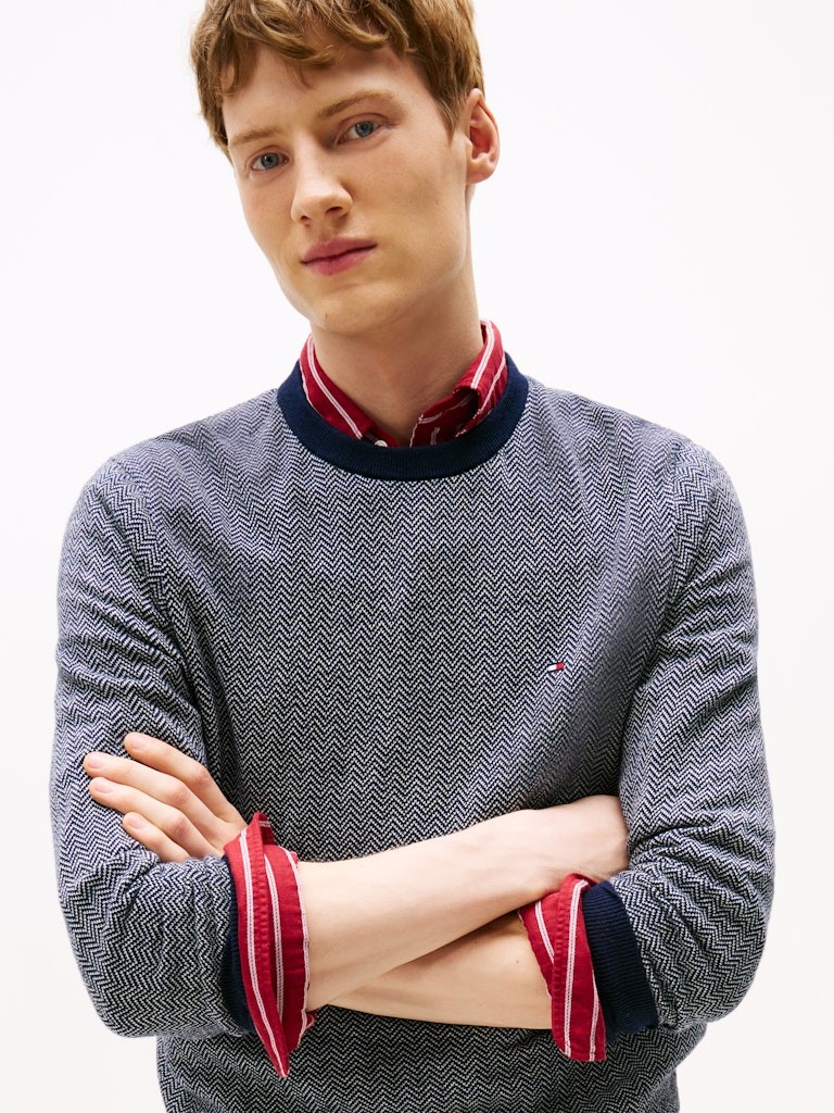Tommy Hilfiger Erkek Lacivert O Yaka Triko