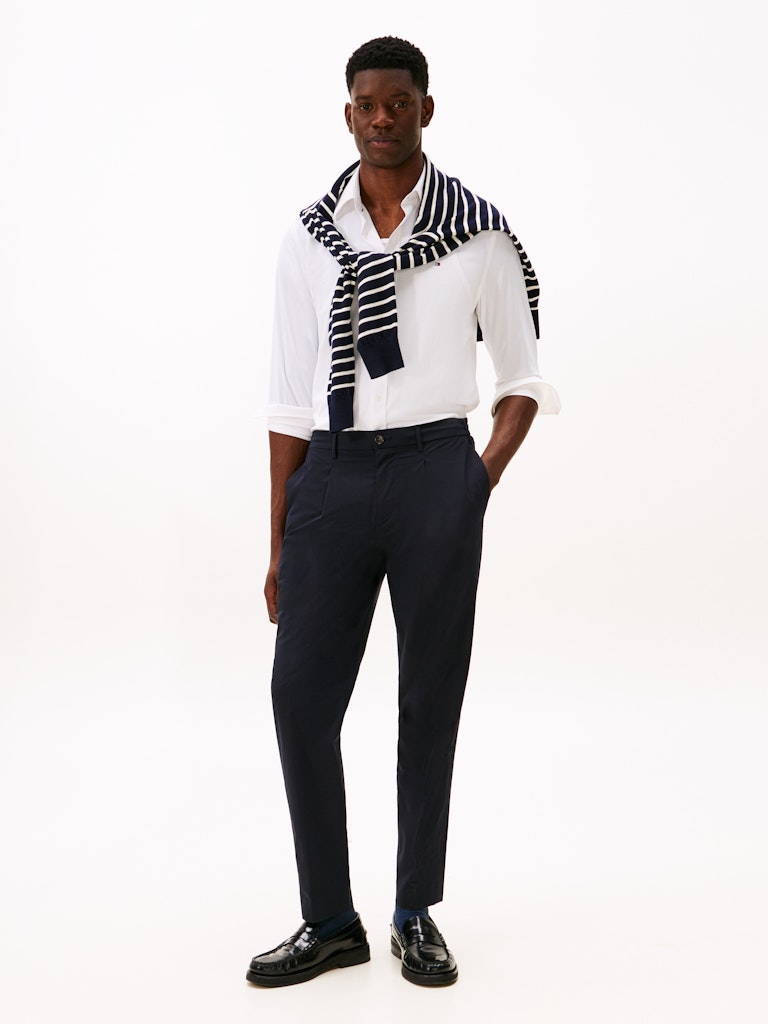 Tommy Hilfiger Erkek Normal Kesim Beyaz Gömlek