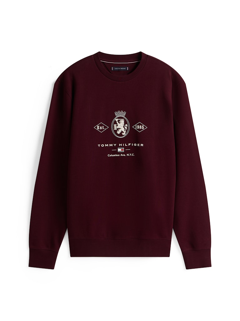 Tommy Hilfiger Erkek O Yaka Bordo Sweatshirt