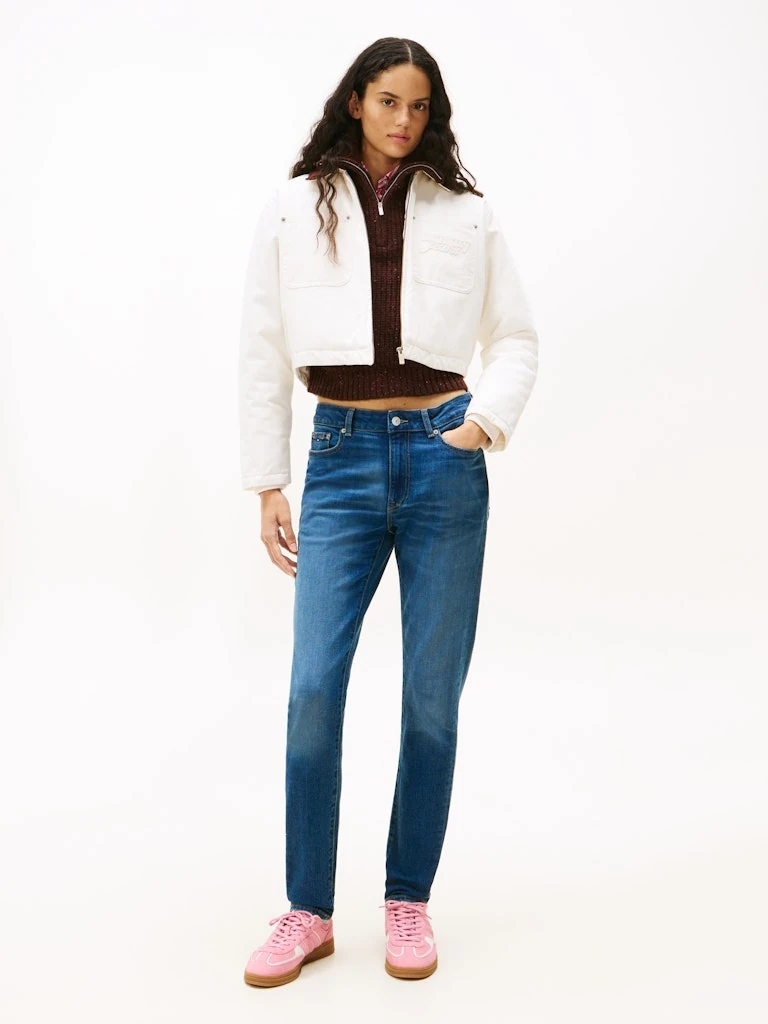 Tommy Hilfiger Kadın Mavi  Dar Kesim Lucy Jean Pantolon