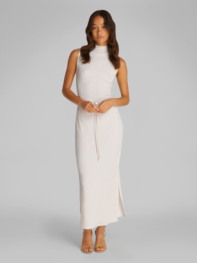 Calvin Klein Pamuk Beyaz Kadın Kolsuz Elbise - K20K208304YAS