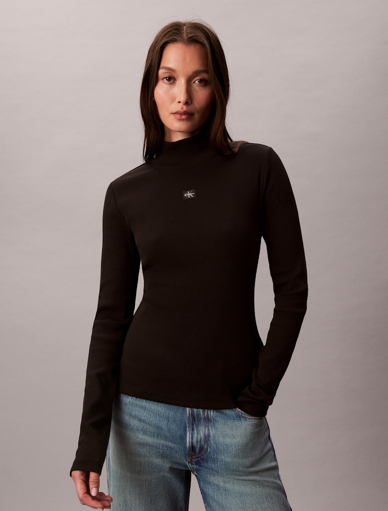 Calvin Klein Kadın Siyah Balıkçı Yaka Kazak
