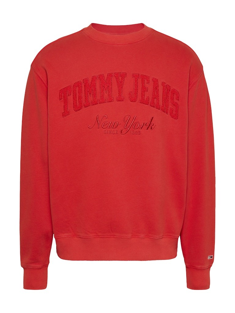 Tommy Hilfiger Kırmızı Erkek Bisiklet Relaxed Sweatshirt - DM0DM20262XME