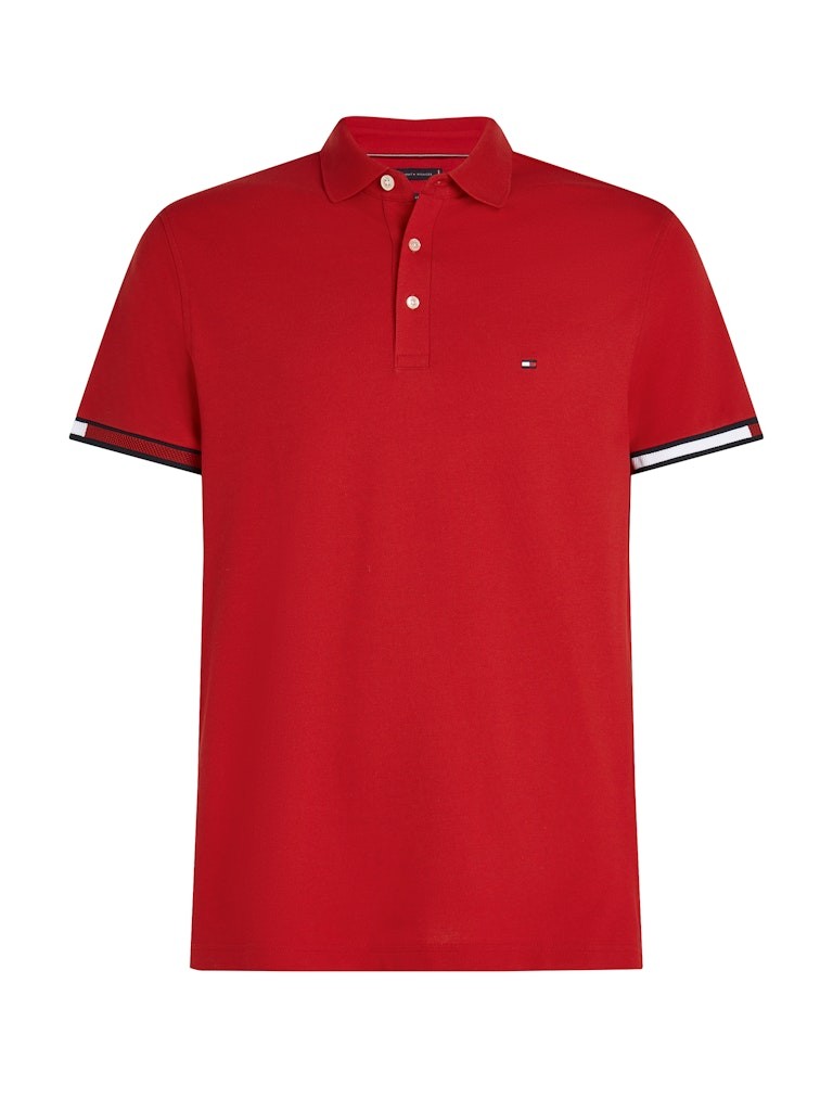 Tommy Hilfiger Erkek Kırmızı Polo Yaka T-Shirt - MW0MW37518XLD