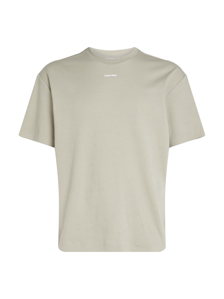 Calvin Klein Erkek Logolu Kısa Kollu Pamuklu Haki T-Shirt - K10K112487RAJ