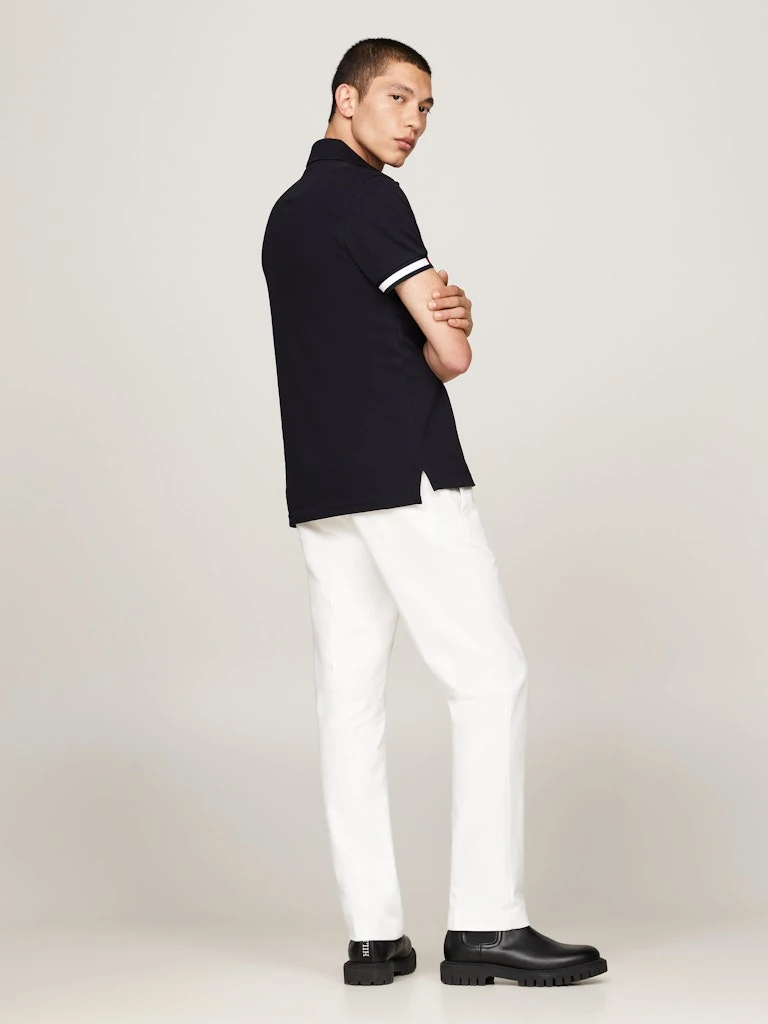 Tommy Hilfiger Erkek Lacivert Düğmeli Polo Yaka T Shirt