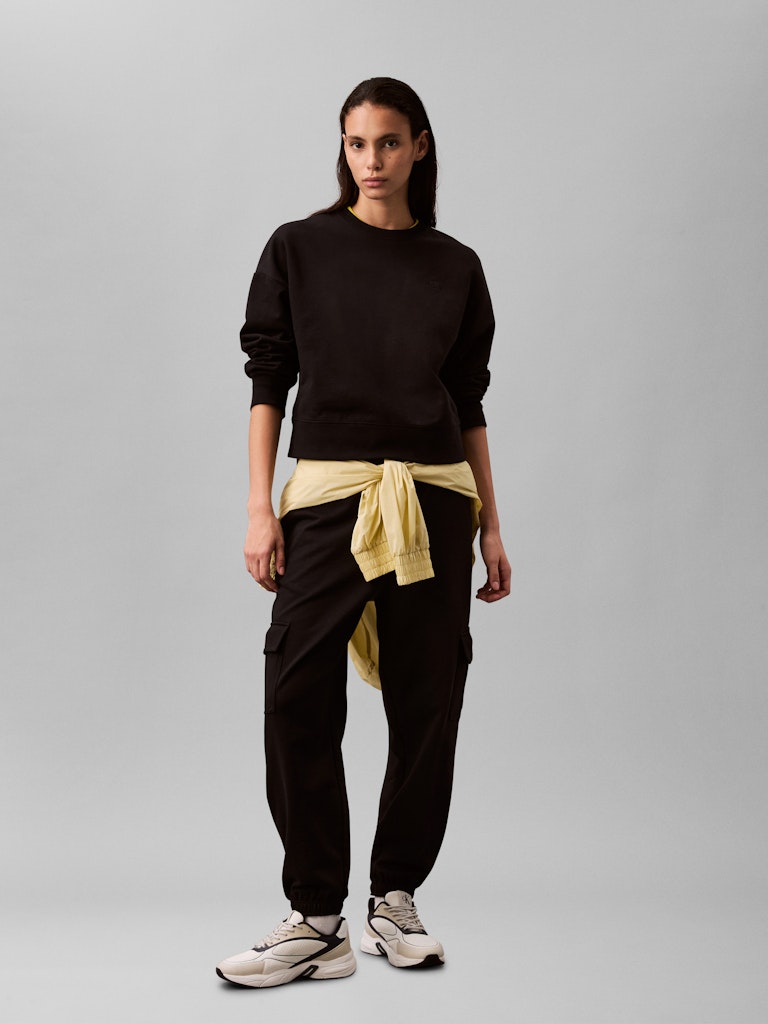 Calvin Klein Kadın O Yaka Siyah Sweatshirt