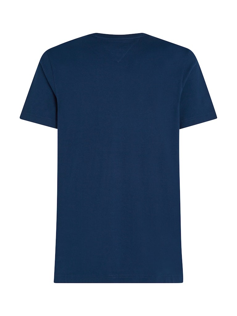 Tommy Hilfiger Rejeneratif Pamuk Lacivert Erkek Kısa Kollu T-Shirt - MW0MW38615DAF
